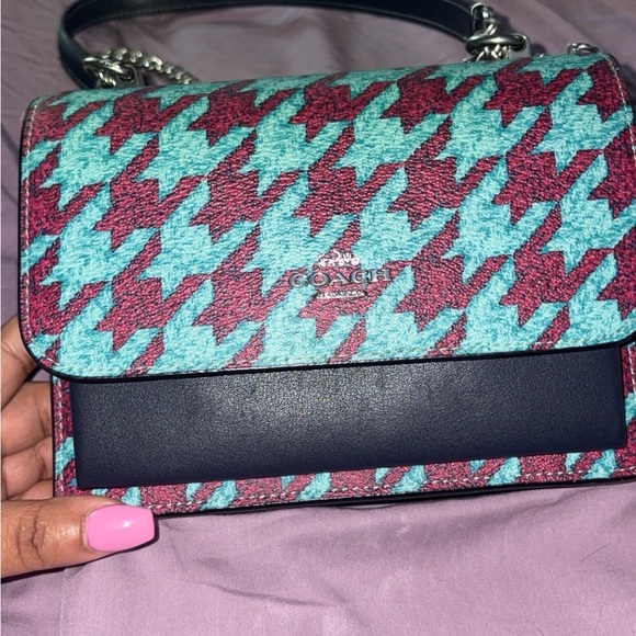 Coach mini Klare Crossbody Bag - Teal and Burgundy - Picture 2 of 5